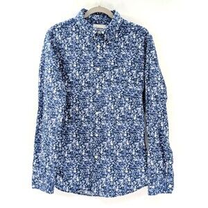 Goodfellow & Co Navy and White Floral Button-Down Shirt